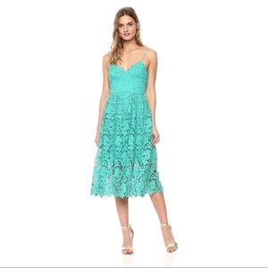 Donna Morgan NWT Spaghetti Strap Teal Midi Dress